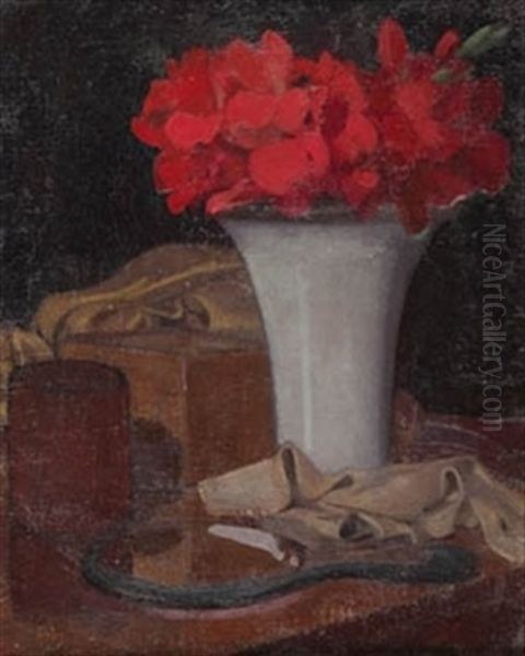 Jarron Con Flores Rojas - view 1