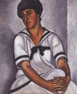 Portrait De Madame De Waroquier (?) by Manuel Ortiz De Zarate