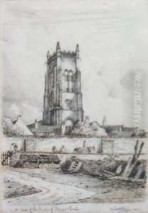 North West View Of The Tower Of Cromer Church by Robert Blake