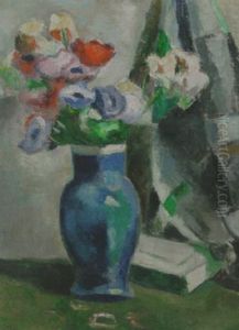 Le Vase De Fleurs by Manuel Ortiz De Zarate