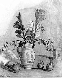 Nature Morte A La Faience De Quimper by Manuel Ortiz De Zarate