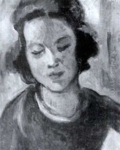 Portrait De Jeune Fille by Manuel Ortiz De Zarate