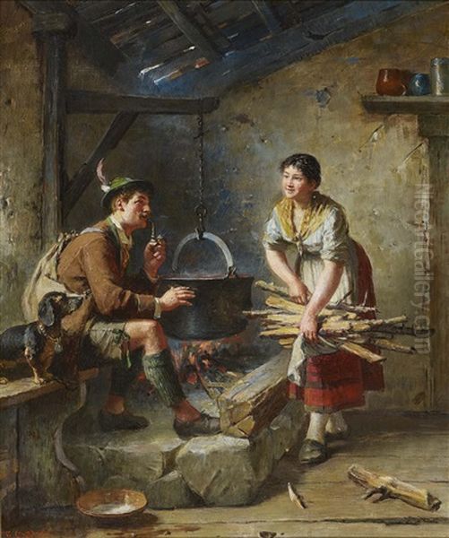 Hunter And Girl In The Kitchen - view 1