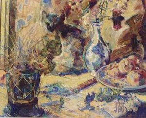 Martwa Natura Z Kotem by Vernon Blake