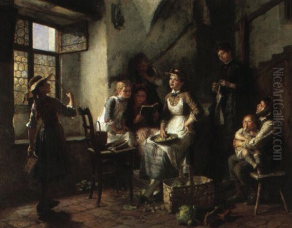 A Family Singing In The Kitchen - view 1