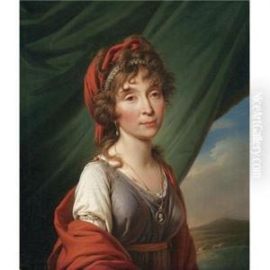 Portrait Of Princess Ekaterina Dolgorukaya by Giovanni Battista Ortolani Damon