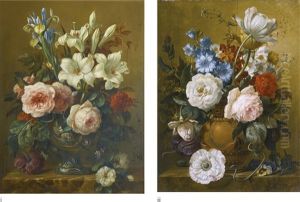 Two Still Lifes With Summer Flowers