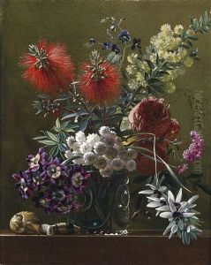 Blumenstuck Mit Schnecken