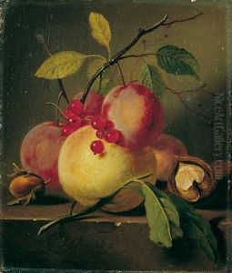 Fruchtestillleben Mit Hasel- Und Walnussen