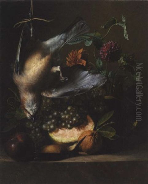Stilleben Mit Fruchten, Erlegten Vogeln Und Dahlien - view 1