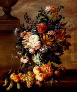 Bouquet De Fleurs Sur Entablement by Georgius van Os
