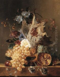 Still Life With Fruit And Dead Game by Georgius van Os