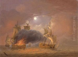 A Naval Battle In Moonlight A Naval Battle In Moonlight