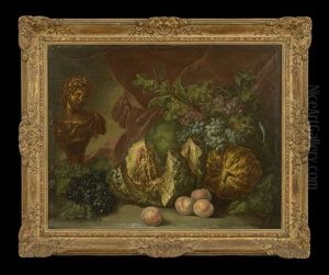 Still Life With Melons, Grapes, Peaches And A Classical Bust Still Life With Melons, Grapes, Peaches And A Classical Bust