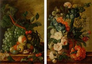 Stilleben Med Frukter Och Blommor by Jan van Os