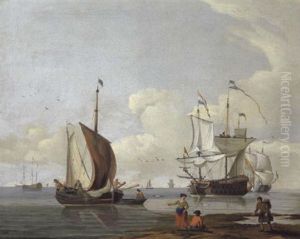 Schiffe Auf Ruhiger See by Jan van Os