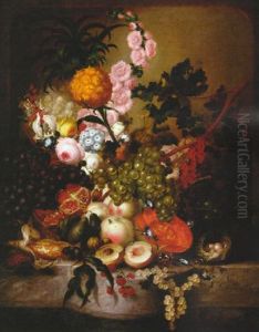 Nature Morte De Fruits Et De Fleurs by Jan van Os