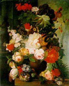 Impressive Still Life Of Flowers And A Bird's Nest Impressive Still Life Of Flowers And A Bird's Nest