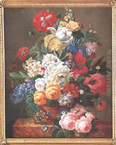 Bouquet De Fleurs Sur Un Entablement - view 1