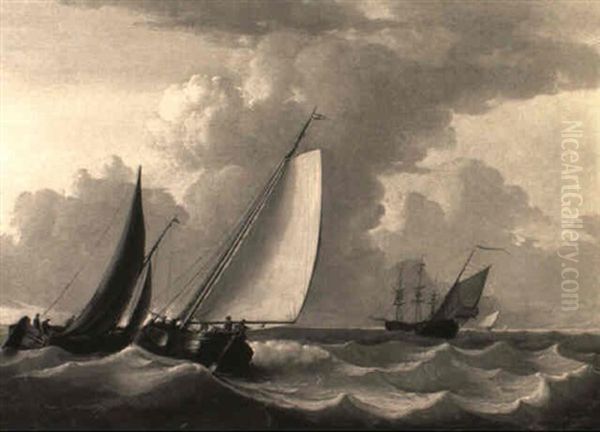 Smalschips In Choppy Seas With Other Shipping Nearby - view 1