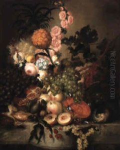Nature Morte Aux Fleurs Et Aux Fruits by Jan van Os