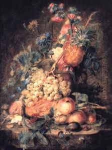 Nature Morte De Fruits Et De Fleurs by Jan van Os