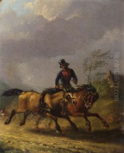 Catching The Escaped Horse by Pieter Frederick Van Os