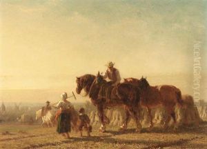 A Family Returning From The Harvest by Pieter Frederick Van Os