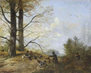 Rast Nach Der Jagd by Pieter Gerardus Van Os