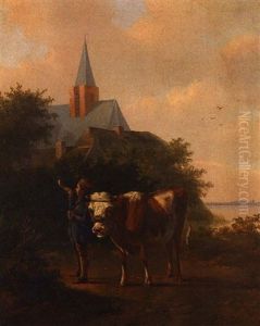 Scene Pastorale Devant Une Eglise Scene Pastorale Devant Une Eglise