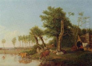Sharing The Water by Pieter Gerardus Van Os