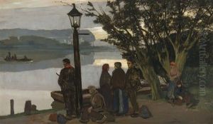 Le Bac Du Vieil Escaut by Tony Van Os
