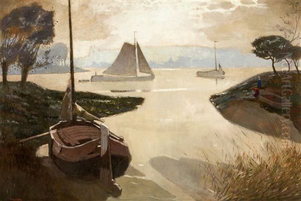 Bateaux Sur L'escault A Sint-amands - view 1