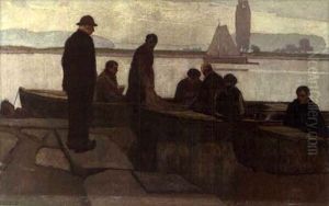 Fisherman Preparing For The Day by Tony Van Os