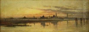 A Distant View Of Venice At Sunset by Emily Mary Osborn