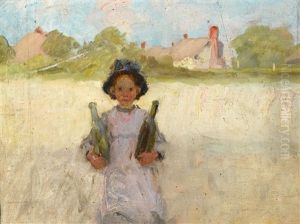 Study Of A Child Carrying Bottles In A Landscape Study Of A Child Carrying Bottles In A Landscape