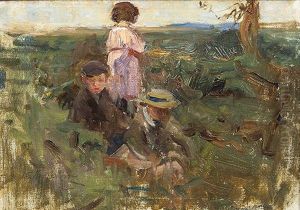 Children In A Meadow by Walter Frederick Osborne