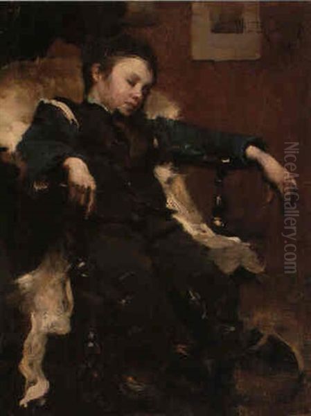 Little Boy Asleep - view 1