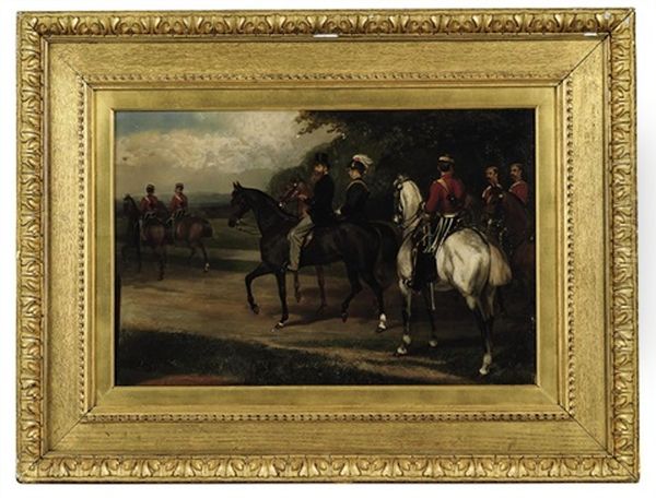 Portrait Of John Poyntz, 5th Earl Spencer, Riding With Troopers In Dublin - view 1