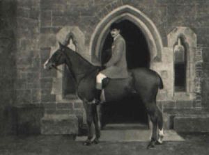 Sir Hercules Langrishe, Baronet, Master Of The Kilkenny Foxhounds (1890-1907) Outside Knocktopher Abbey