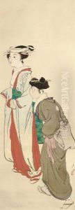Bride And Her Attendant by Maruyama Oshin