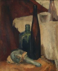 Still Life With Bottles by Alexander Alexandrov Osmerkin