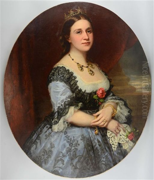 Portrait Of A Woman Wearing A Tiara - view 1