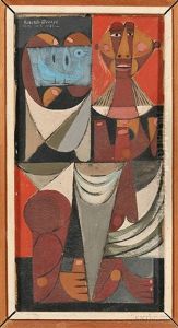 Figure With Bird by Roberto Ossaye