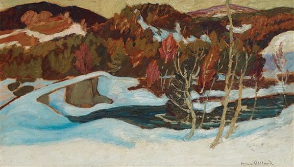 En Vardag Vid Faxalven (a Spring Day By The Fax River, Landscape From The North Of Sweden) - view 1