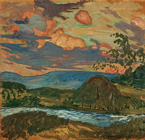 Pink Skies Over Northern Landscape - view 1