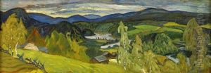 Sommarafton Over Angermanalven