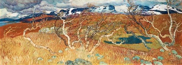 Autumn Scene From Tornetrask - view 1