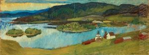 Alvlandskap Med Skogs Kyrka, Angermanland by Helmer Osslund