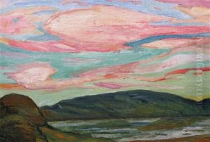 Afton Vid Angermanalven, Granvag by Helmer Osslund